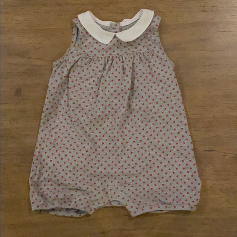 Baby Gap red polka dot bubble one piece